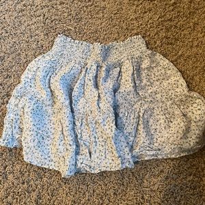 cute blue flowy skirt